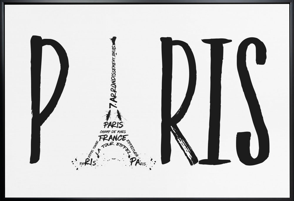 Art mural PARIS Typographie