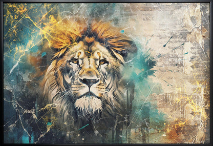 Art mural Lion Animal Illustration Vintage Art mural 04