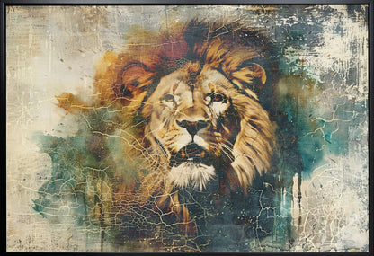 Art Mural Lion Animal Illustration Vintage Art Mural 06