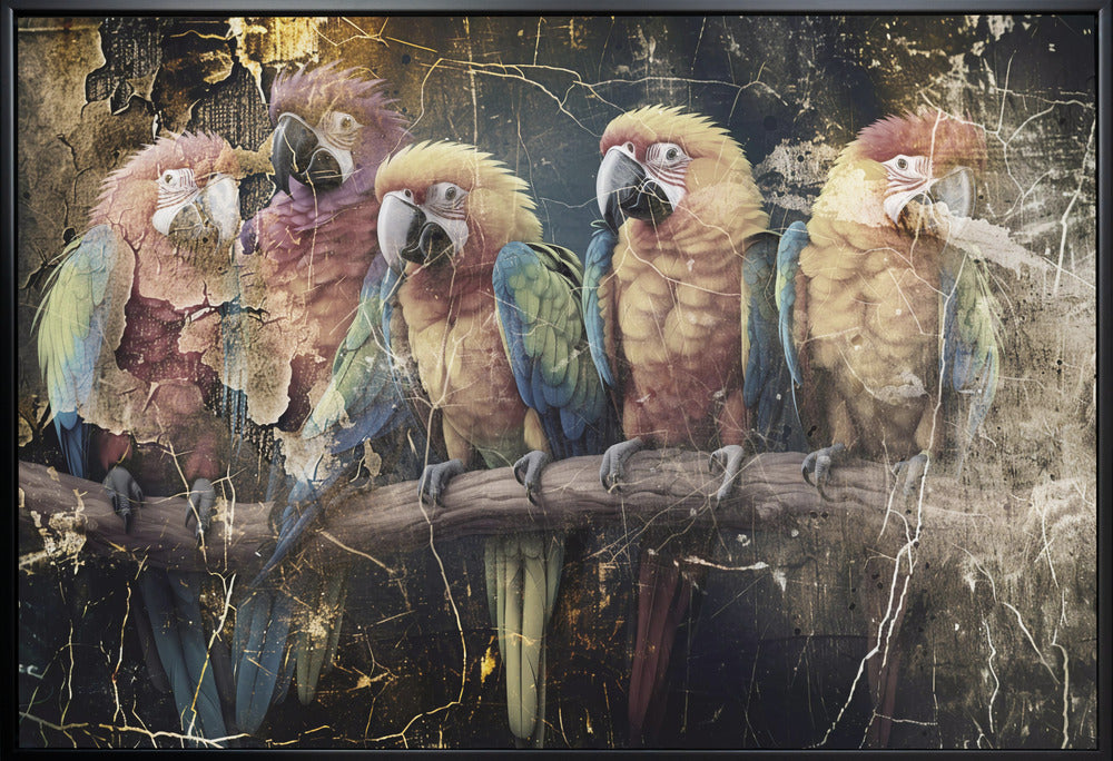Art mural Perroquet Animal Illustration vintage Décoration murale 10