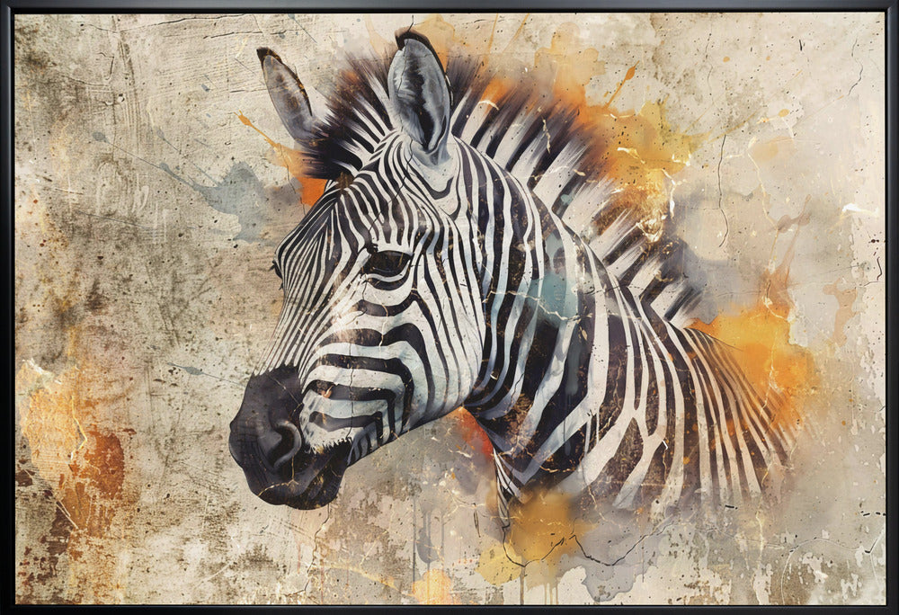 Décoration murale Zèbre Animal Vintage Illustration Décoration murale 06