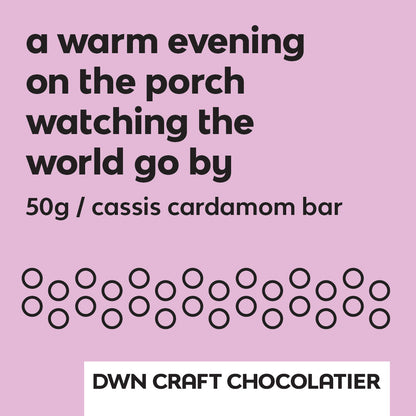 Tablette de chocolat cassis cardamome