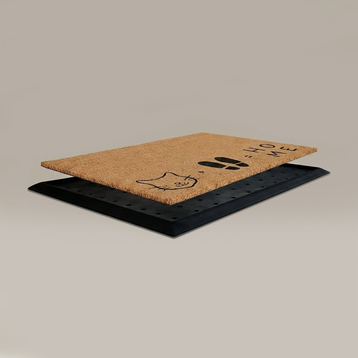 cat+feet=home rectangular doormat set