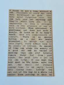 Carte postale en bois - Chat
