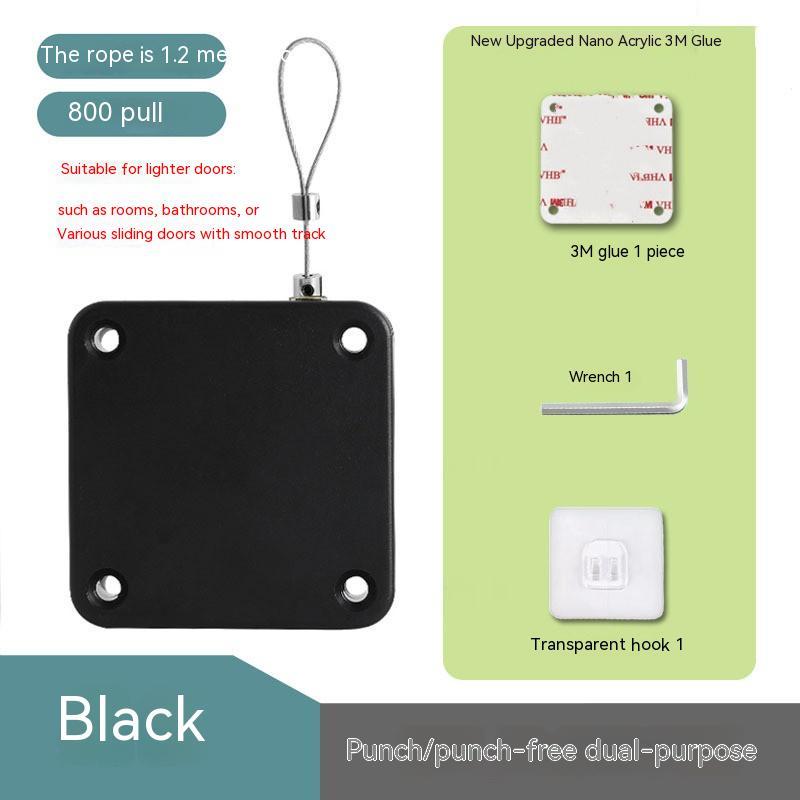 Ferme-porte automatique sans poinçon, à fermeture douce pour porte coulissante ou porte en verre, force de tension 500g-1000g.