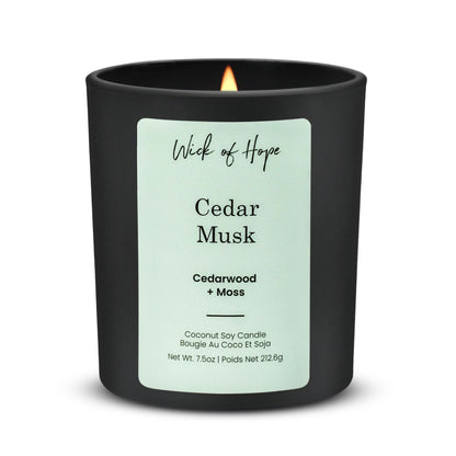 Cedar Musk Candle | Cedarwood + Moss