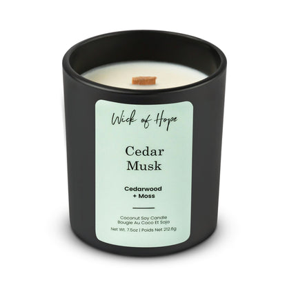 Cedar Musk Candle | Cedarwood + Moss