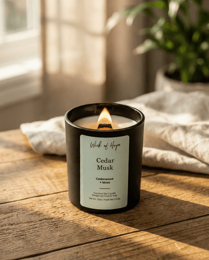Cedar Musk Candle | Cedarwood + Moss