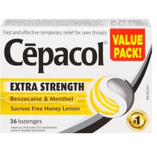 Pastilles Cepacol Extra Fort sans sucre au miel et au citron