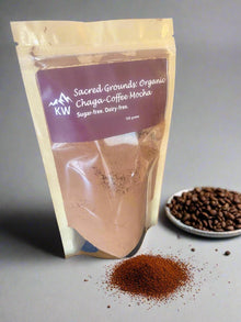 Sacred Grounds : Moka biologique au café et au chaga (sans sucre, sans produits laitiers)