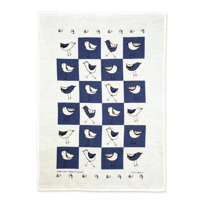 Tea Towel - Check Bird