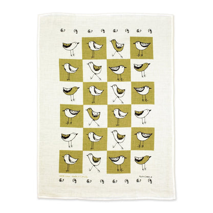 Tea Towel - Check Bird