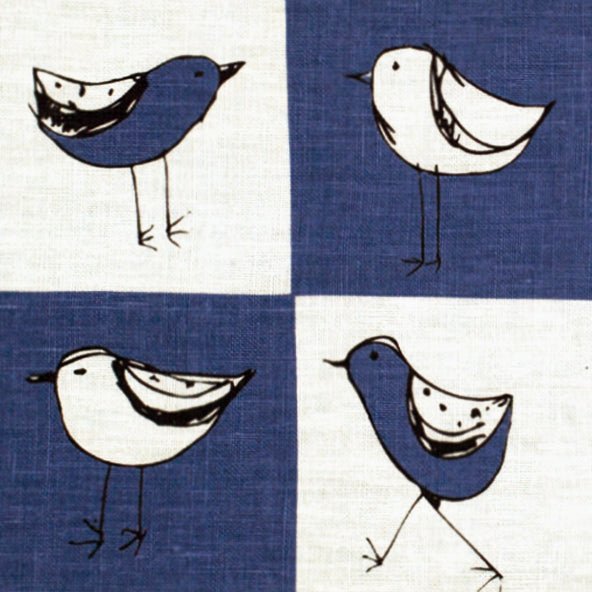 Tea Towel - Check Bird