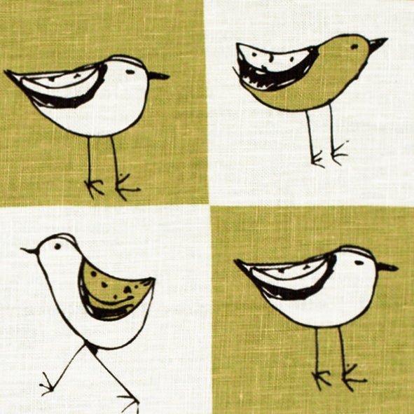 Tea Towel - Check Bird
