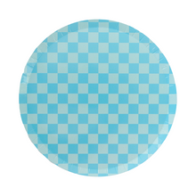 Blue Check It! Dinner Plates (SET OF 8)
