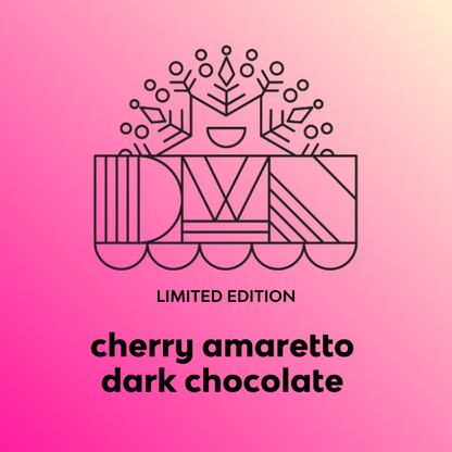 Barre de chocolat noir cerise amaretto