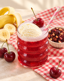 Thé banane-cerise façon banana split