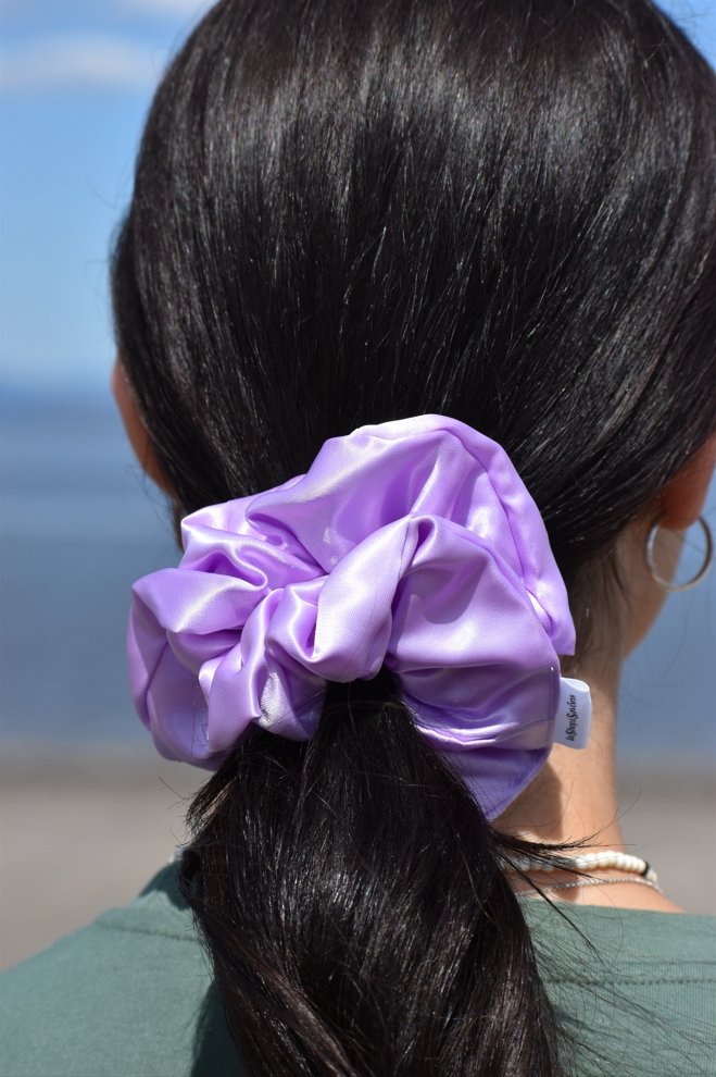 Chouchou XL en satin - Lavande