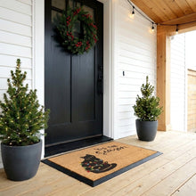 christmas+cat rectangular doormat set