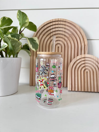 Tasse en verre "Vacances de Noël"