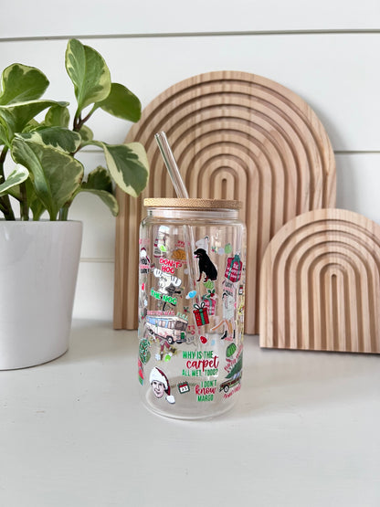 Tasse en verre "Vacances de Noël"