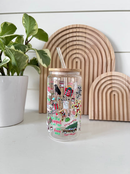 Tasse en verre "Vacances de Noël"