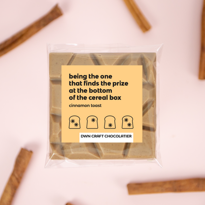 Tablette de chocolat au lait saveur cannelle