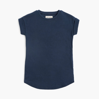 Robe nuage à manches retroussées