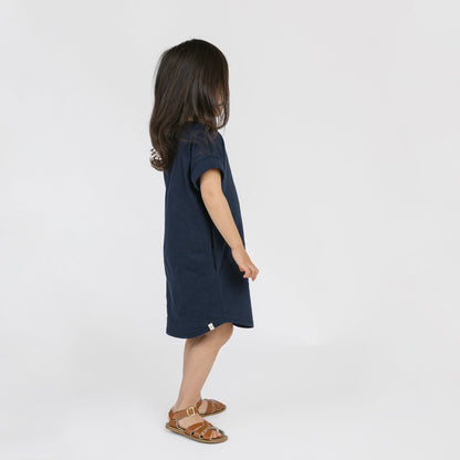 Robe nuage à manches retroussées