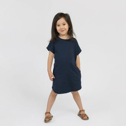 Robe nuage à manches retroussées