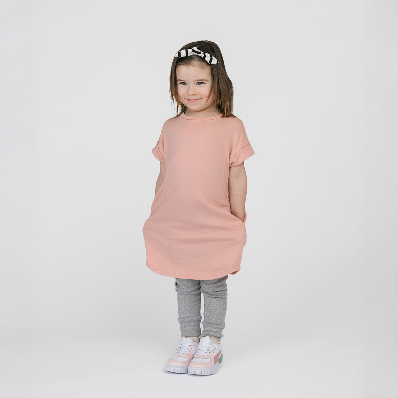 Robe nuage à manches retroussées