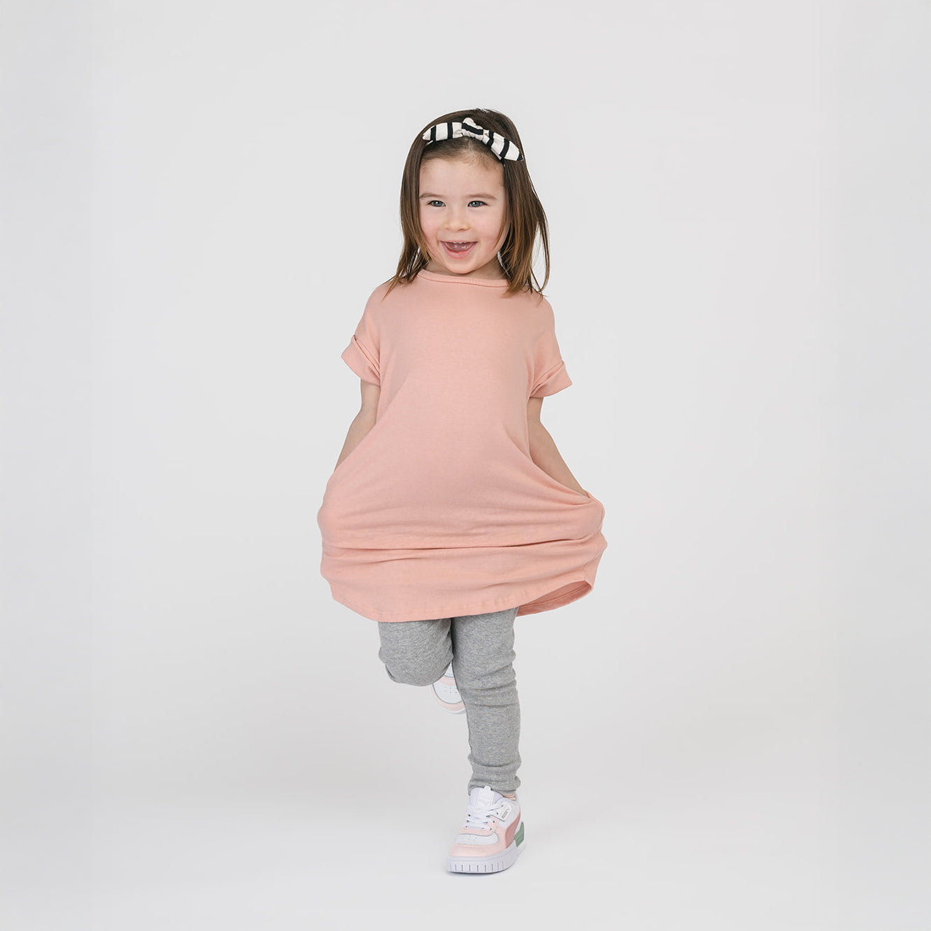 Robe nuage à manches retroussées