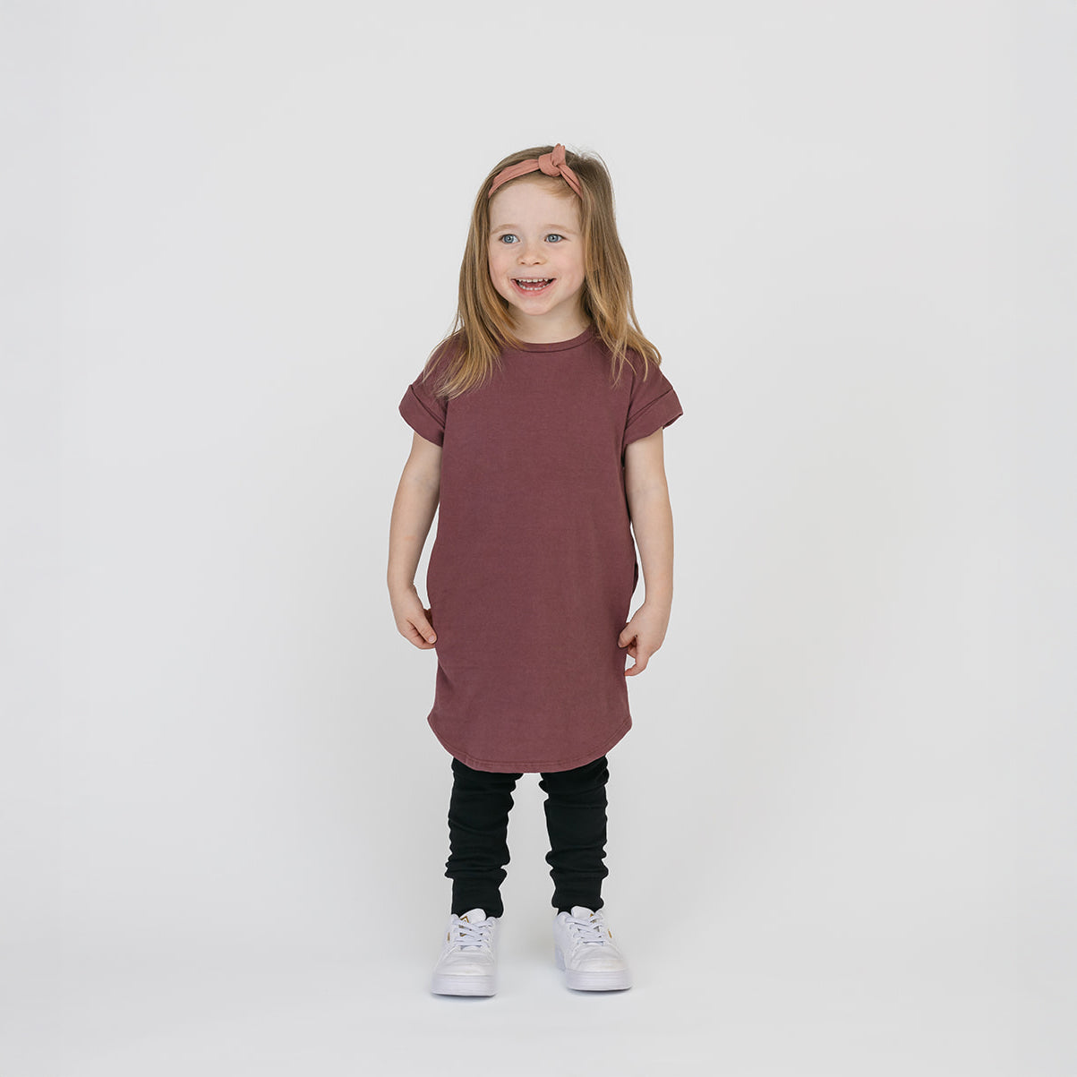 Robe nuage à manches retroussées