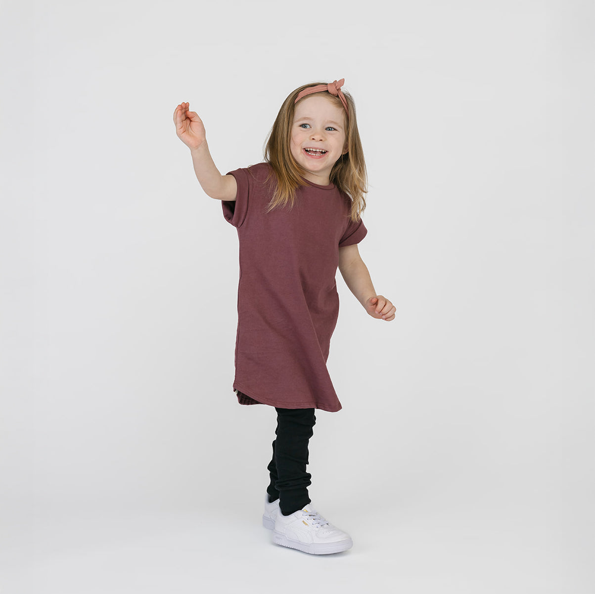 Robe nuage à manches retroussées