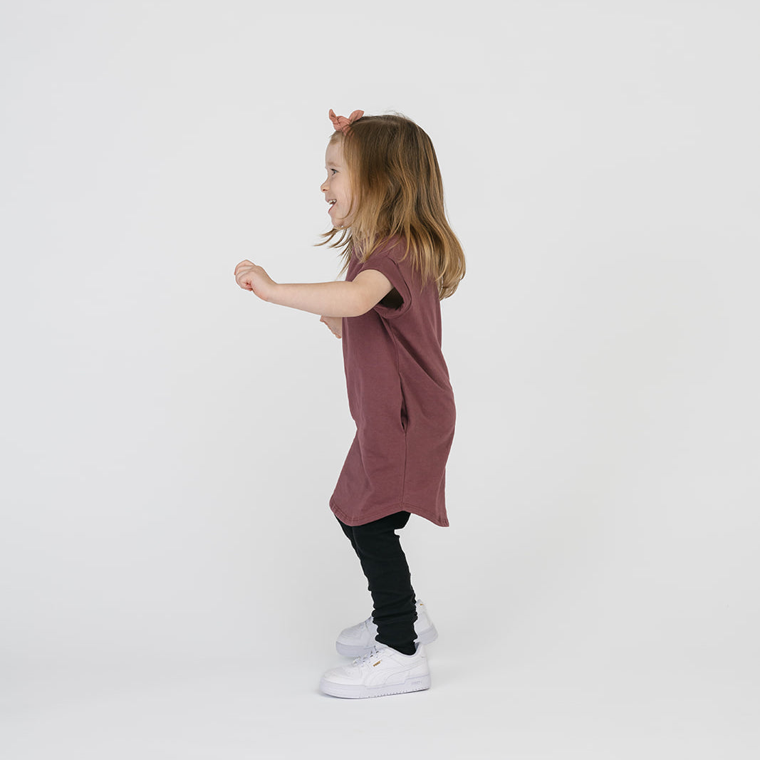 Robe nuage à manches retroussées