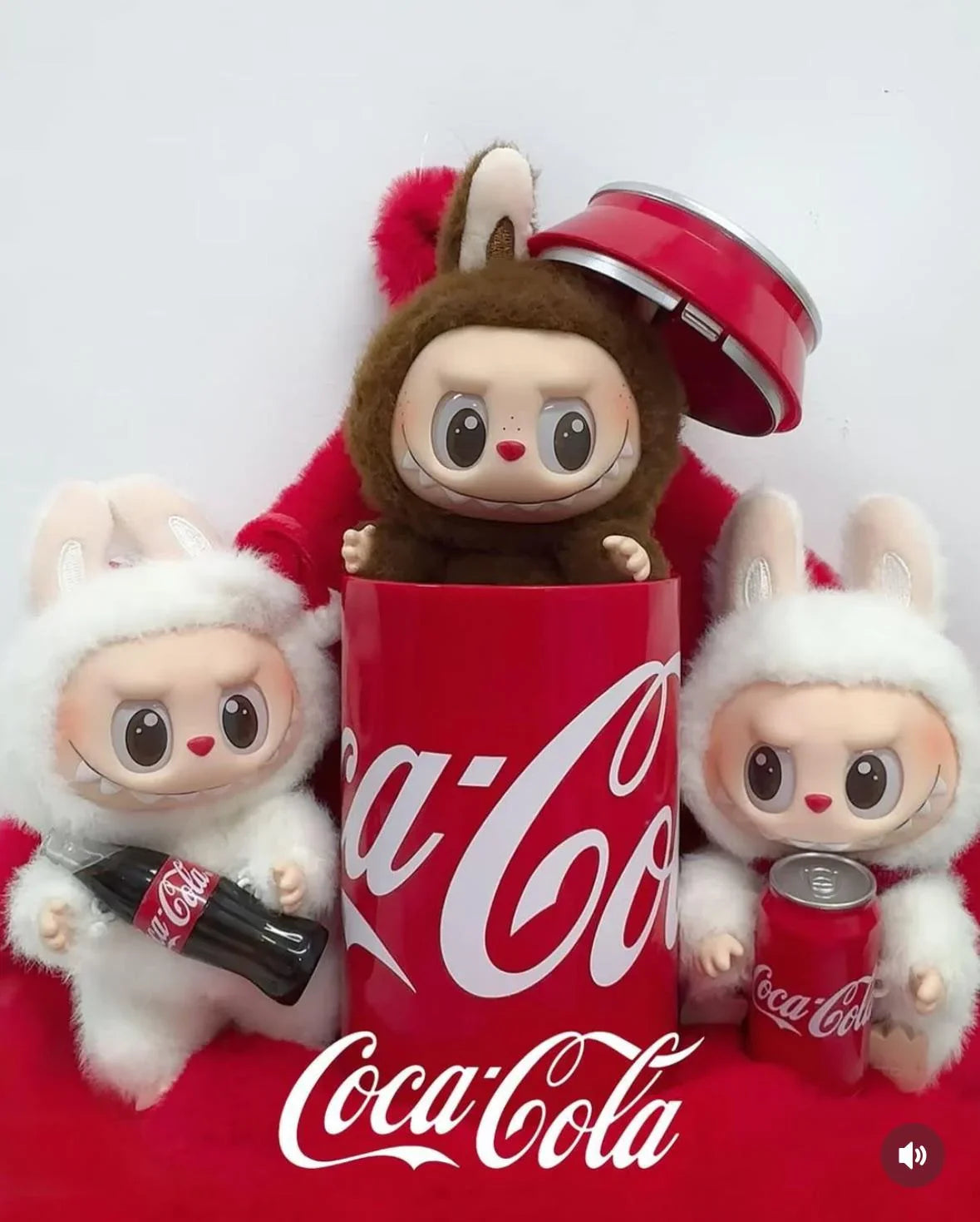 THE MONSTERS Labubu avec COCA COLA Series Figurines en peluche vinyle, boîte aveugle