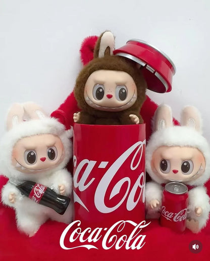 THE MONSTERS Labubu avec COCA COLA Series Figurines en peluche vinyle, boîte aveugle