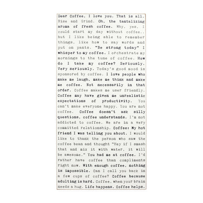 Typewriter Sign - Coffee