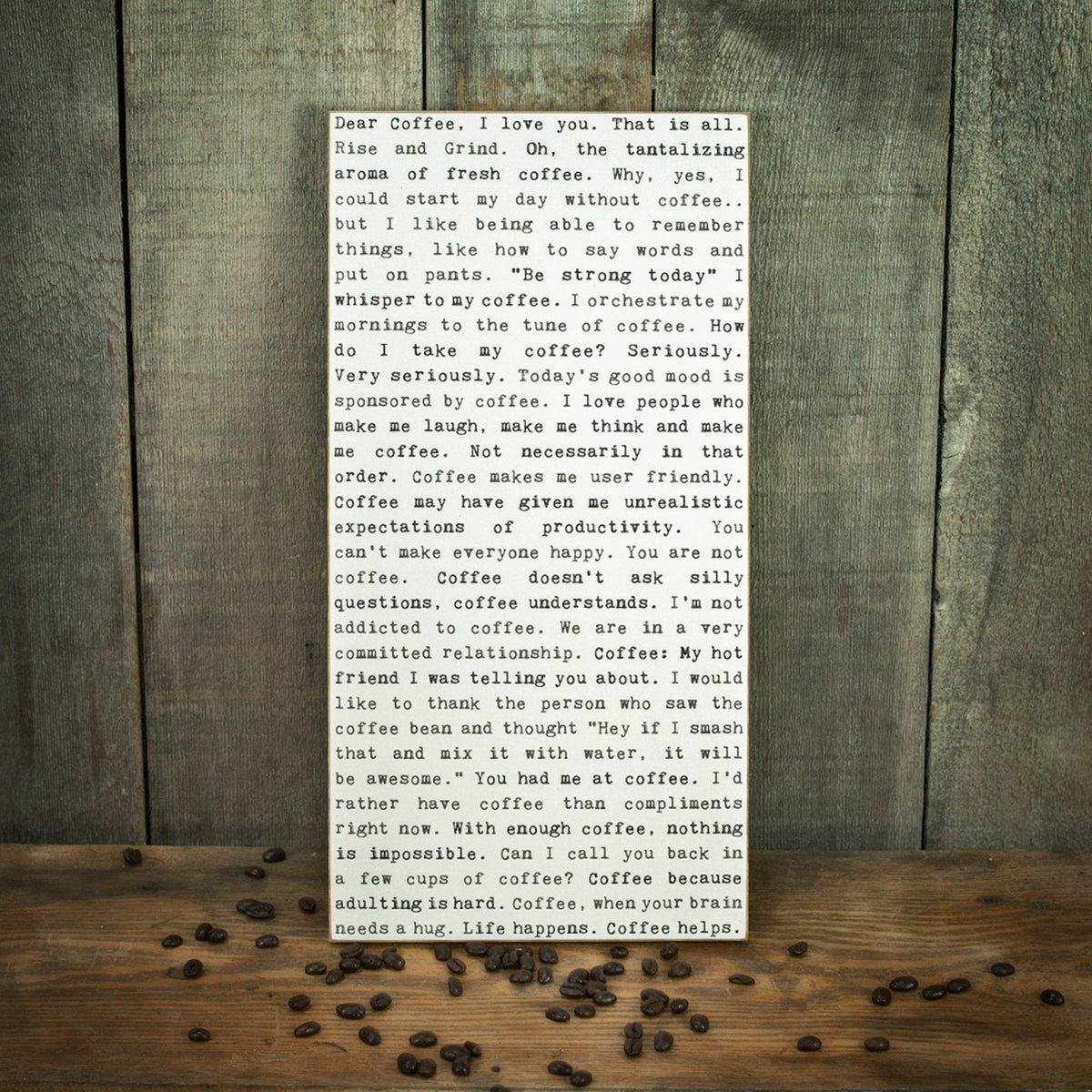 Typewriter Sign - Coffee