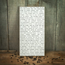Typewriter Sign - Coffee