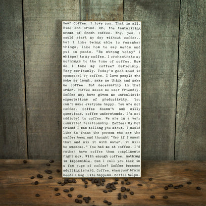 Typewriter Sign - Coffee