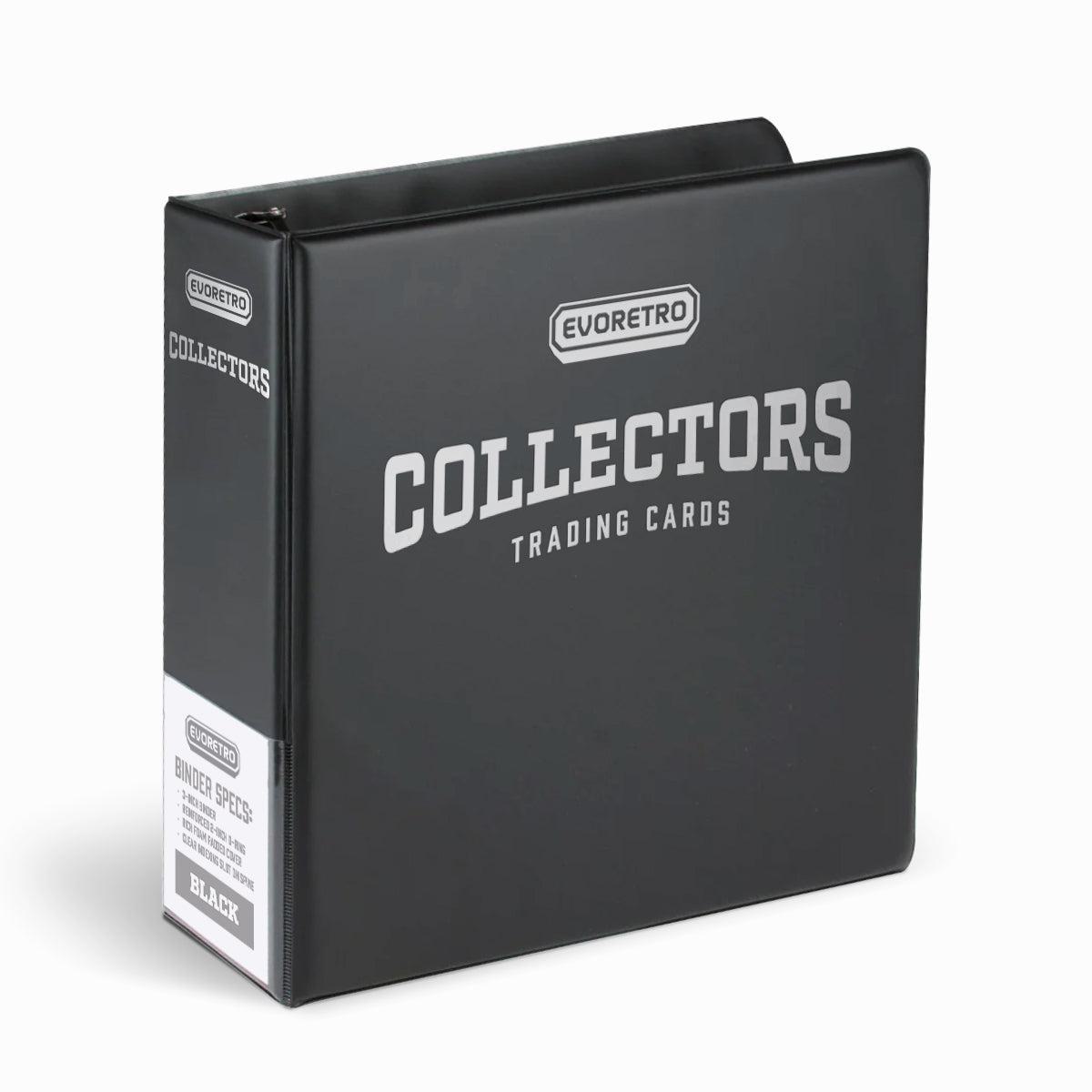 EVORETRO 3-Inch Trading Card Ring Binder | Collector Album Black