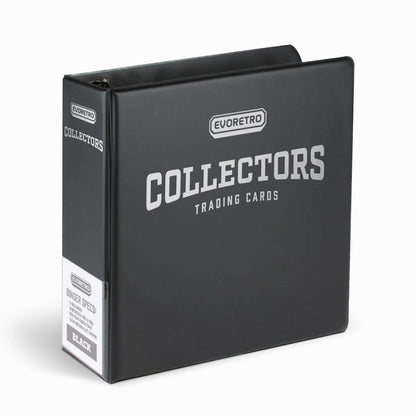 EVORETRO 3-Inch Trading Card Ring Binder | Collector Album Black