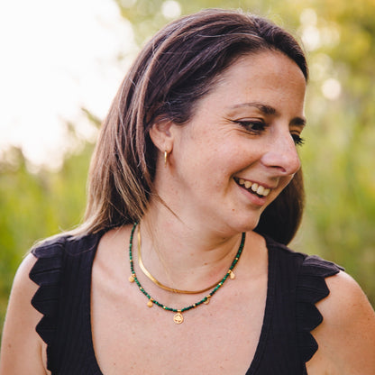 DEMETER | Malachite Necklace with Tree of Life Pendant