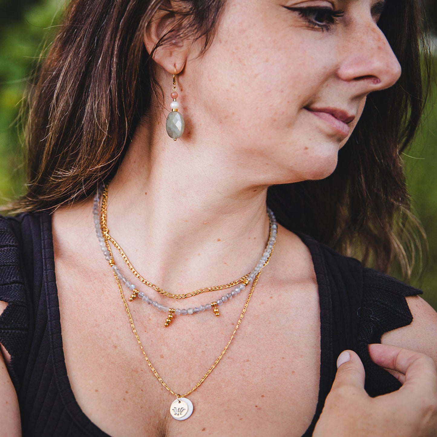 Labradorite Stone Necklace | SÉLÉNÉ