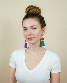 Colorful Asymmetric Mismatched Dangle Earrings