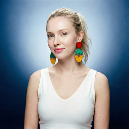 Long Artsy Clip On Earrings for Non-Pierced Ears, Handmade – "Zoe"