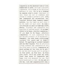 Typewriter Sign - Compassion