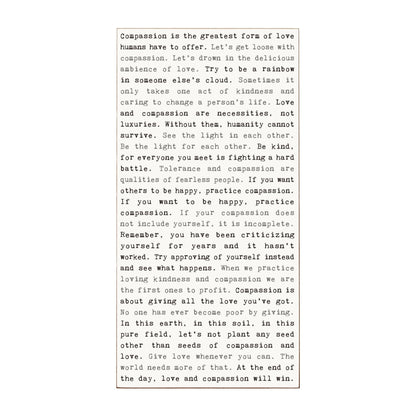 Typewriter Sign - Compassion