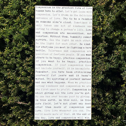 Typewriter Sign - Compassion